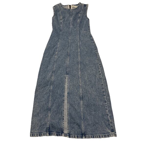 Vintage Abercrombie Fitch Dress Size XSP Extra Small Petite Blue Acid Wash - Picture 1 of 10